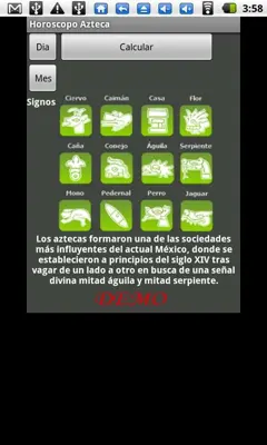 HoroscopoAztecaFree android App screenshot 1